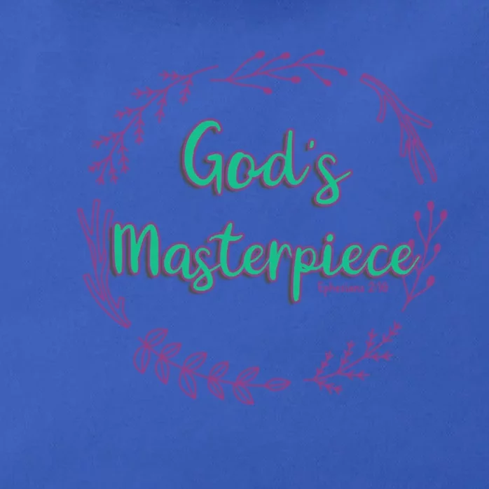 God's Masterpiece In Wreath Leaves Funny Gift Zip Tote Bag