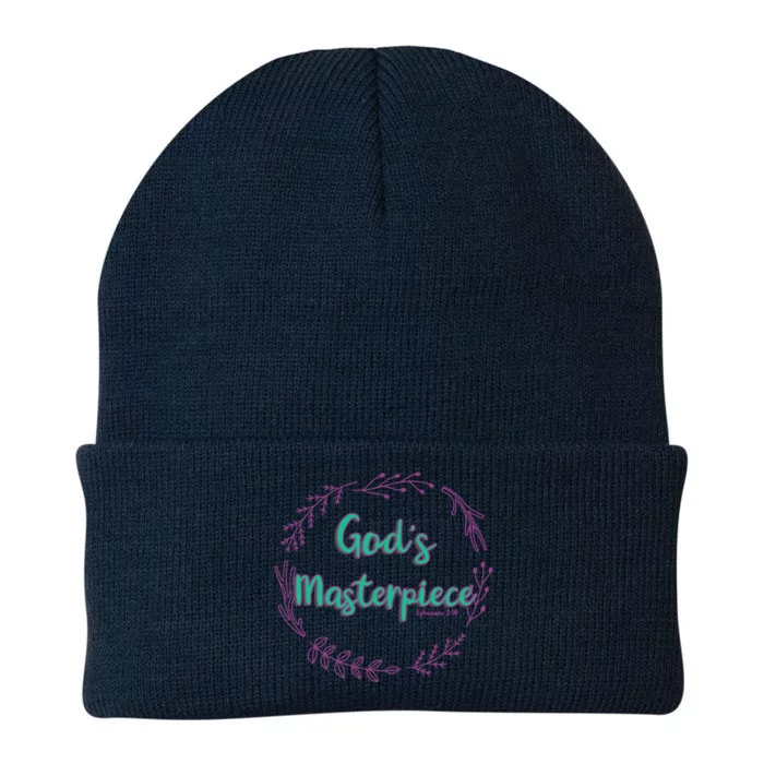 God's Masterpiece In Wreath Leaves Gift Knit Cap Winter Beanie