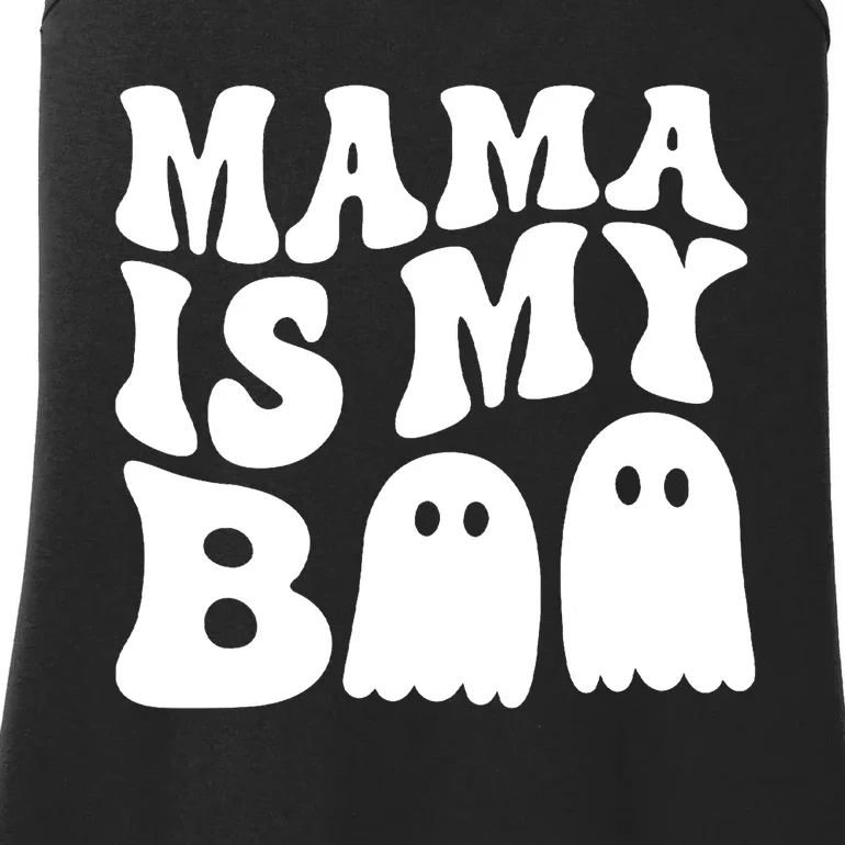 Groovy Mama Is My Boo Halloween Ladies Essential Tank