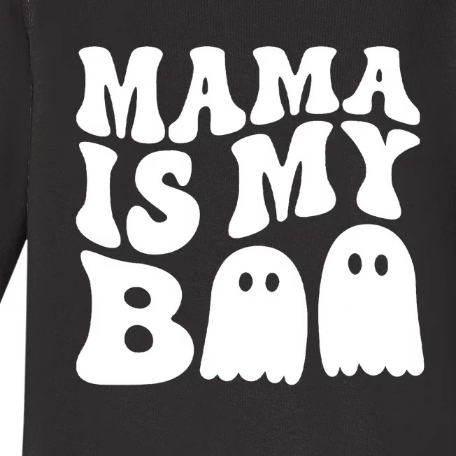 Groovy Mama Is My Boo Halloween Baby Long Sleeve Bodysuit