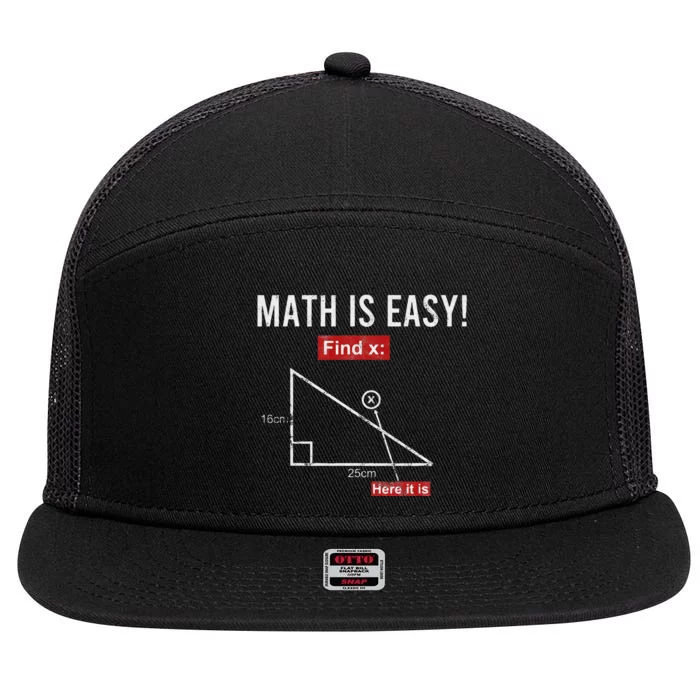 Geometry Math Is Easy Find X Here It Is Triangle 7 Panel Mesh Trucker Snapback Hat