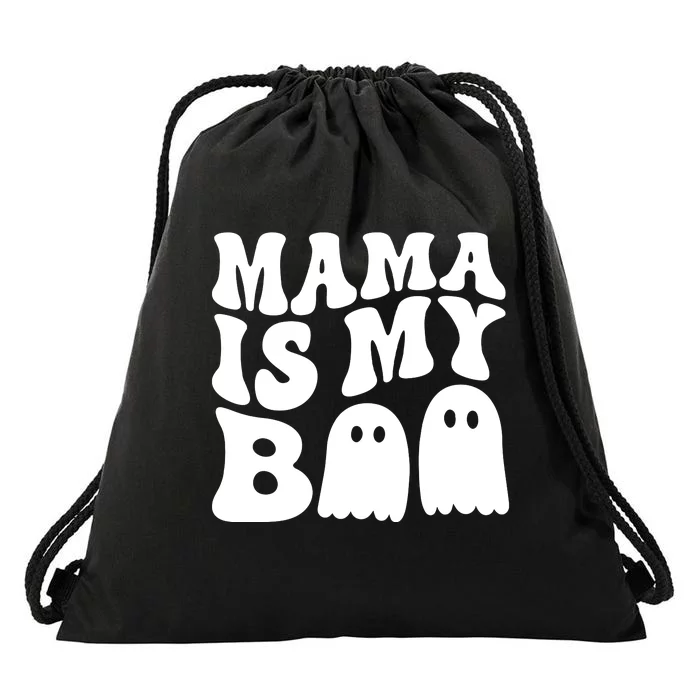 Groovy Mama Is My Boo Ghost Halloween Costume Drawstring Bag