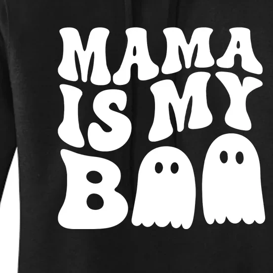 Groovy Mama Is My Boo Ghost Halloween Costume Women's Pullover Hoodie