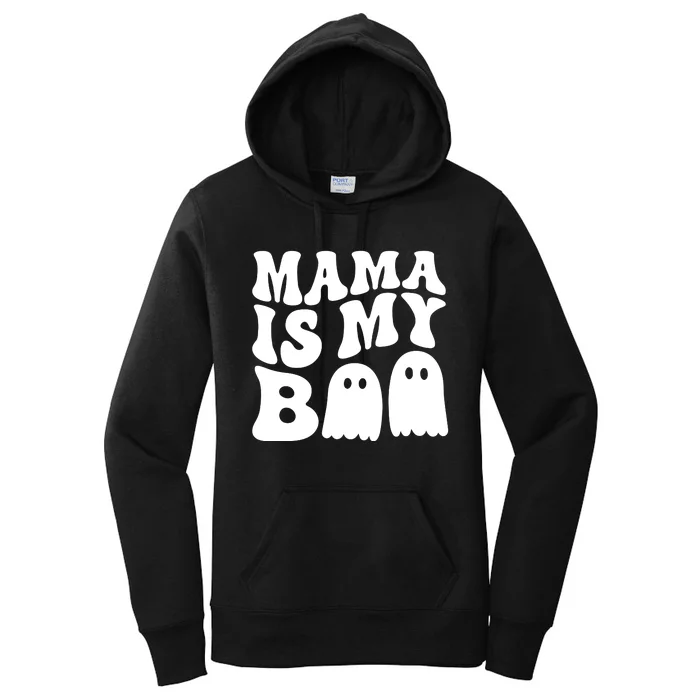 Groovy Mama Is My Boo Ghost Halloween Costume Women's Pullover Hoodie