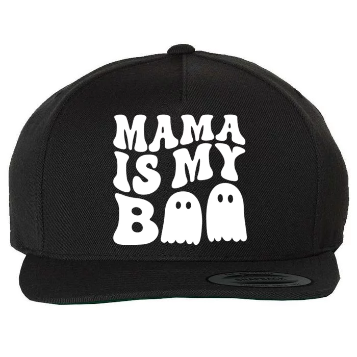 Groovy Mama Is My Boo Ghost Halloween Costume Wool Snapback Cap