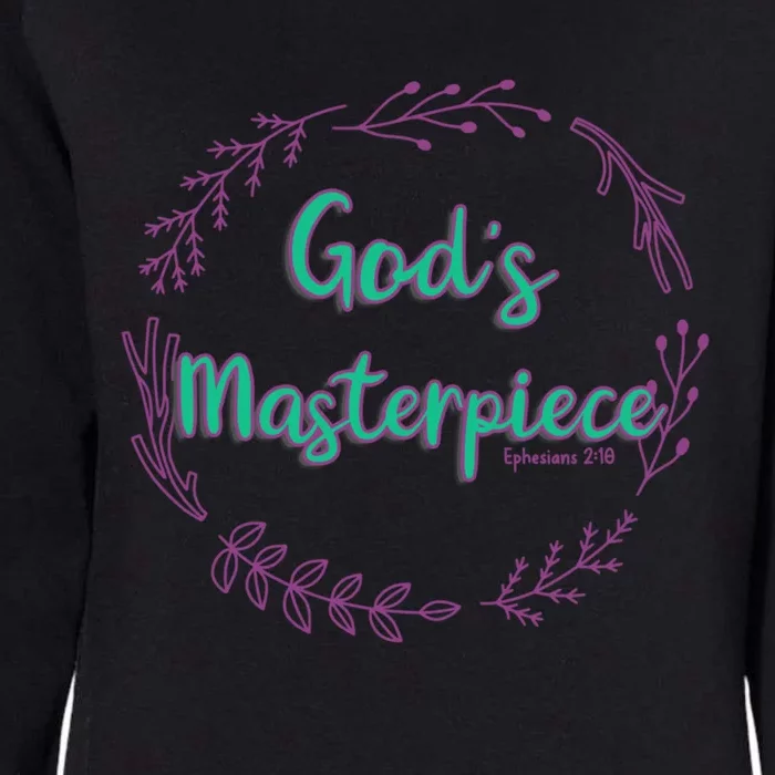 God's Masterpiece In Wreath Leaves Cute Gift Womens California Wash Sweatshirt