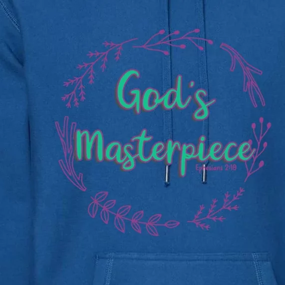 God's Masterpiece In Wreath Leaves Cute Gift Premium Hoodie