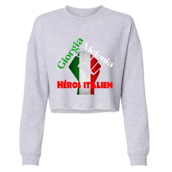 Georgia Meloni Italian Hero Cropped Pullover Crew