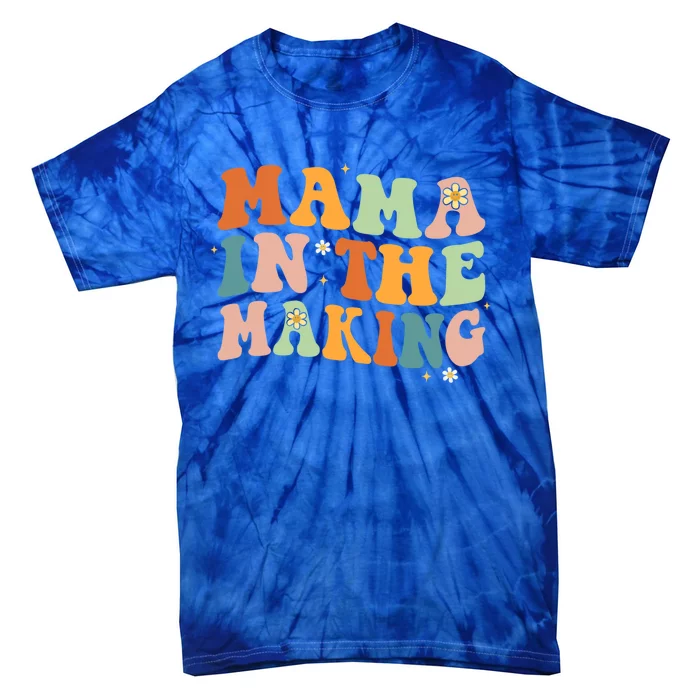 Groovy Mama In The Making Pregnancy Announcet Mommy Mom Cool Gift Tie-Dye T-Shirt