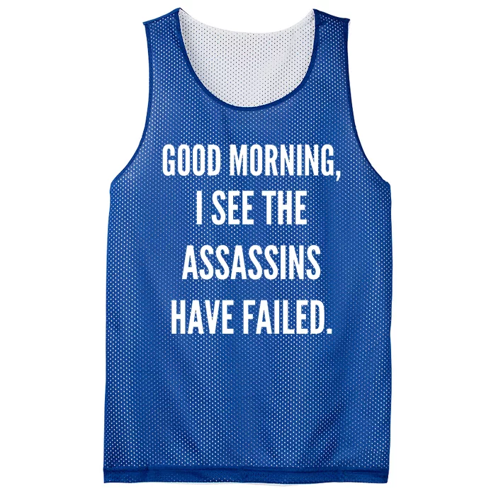 Good Morning I See The Assassins Have Failed. Mesh Reversible Basketball Jersey Tank