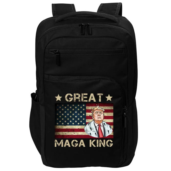 Great Maga King Trump USA Flag Impact Tech Backpack