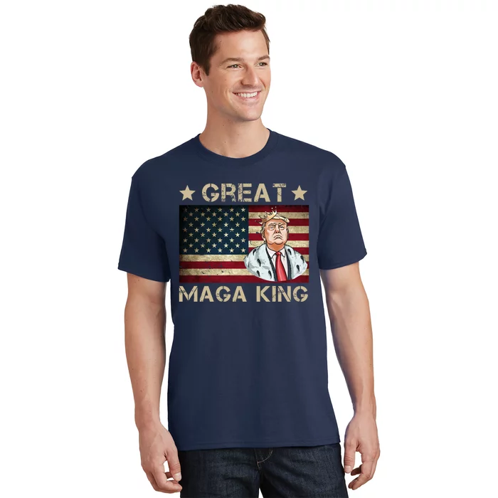 Great Maga King Trump USA Flag T-Shirt