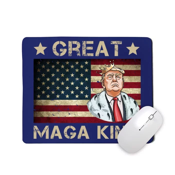 Great Maga King Trump USA Flag Mousepad