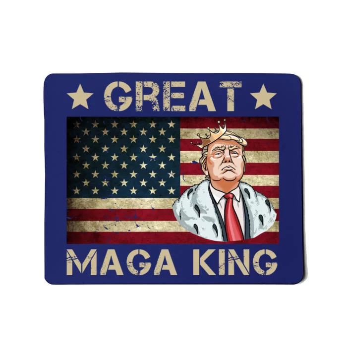 Great Maga King Trump USA Flag Mousepad