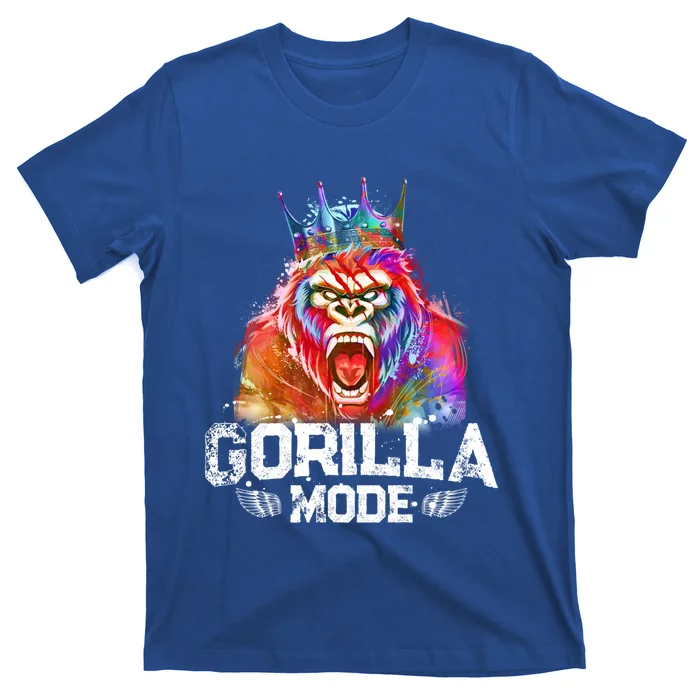 Gorilla Mode King Beast Workout Gym Motivation Fitness Gift T-Shirt