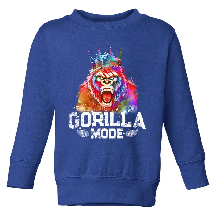 Gorilla Mode King Beast Workout Gym Motivation Fitness Gift Toddler Sweatshirt