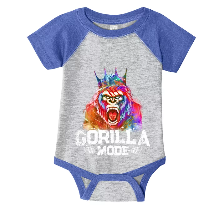 Gorilla Mode King Beast Workout Gym Motivation Fitness Gift Infant Baby Jersey Bodysuit