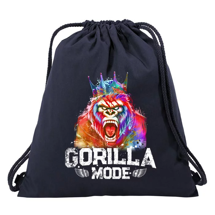 Gorilla Mode King Beast Workout Gym Motivation Fitness Gift Drawstring Bag