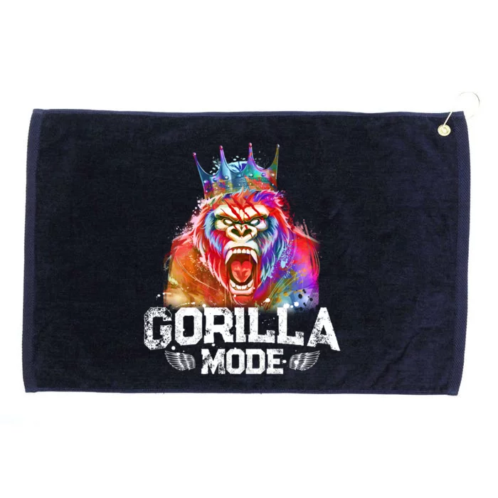 Gorilla Mode King Beast Workout Gym Motivation Fitness Gift Grommeted Golf Towel