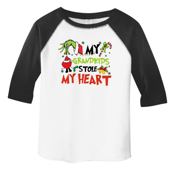 Grinchmas My Kids Stole My Heart Funny Christmas Toddler Fine Jersey T-Shirt