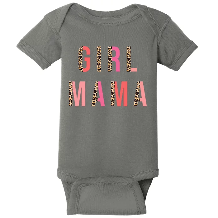 Girl Mama Leopard Baby Bodysuit