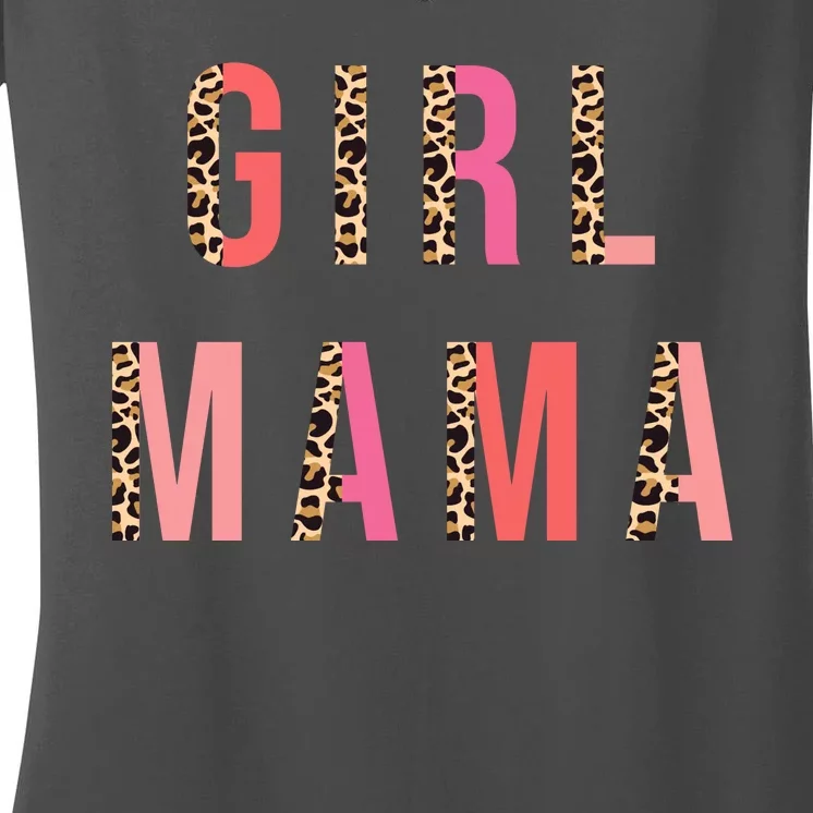 Girl Mama Leopard Women's V-Neck T-Shirt