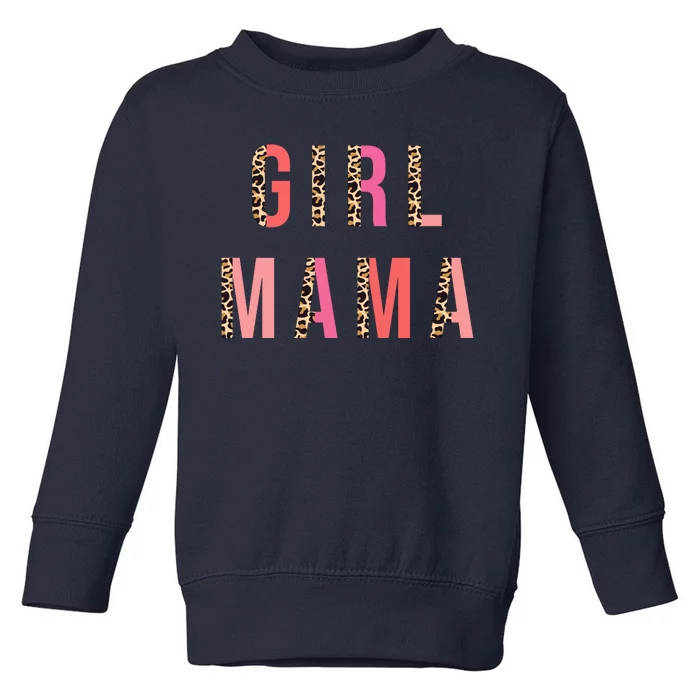 Girl Mama Leopard Toddler Sweatshirt