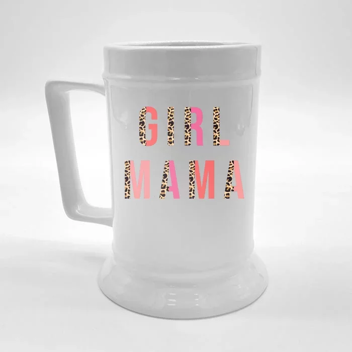 Girl Mama Leopard Front & Back Beer Stein