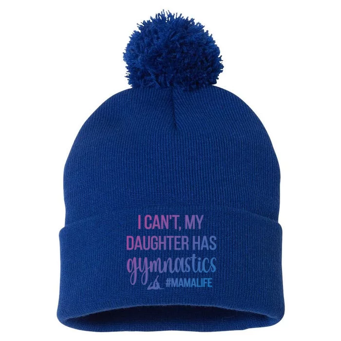 Gymnastics Mama Life Gymnastics Mom Of A Gymnast Cute Gift Pom Pom 12in Knit Beanie