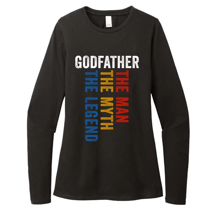 Godfather Myth Legend Funny Uncle Godfather Gift Womens CVC Long Sleeve Shirt