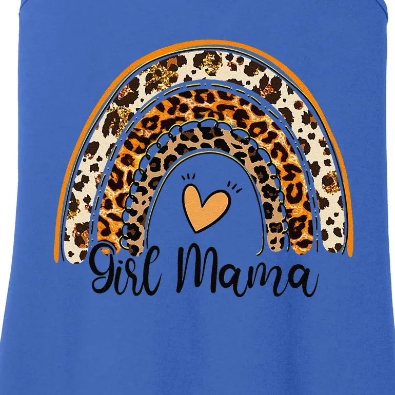 Girl Mama Leopard Cheetah Rainbow Mothers Day Cute Mom Gifts Ladies Essential Tank