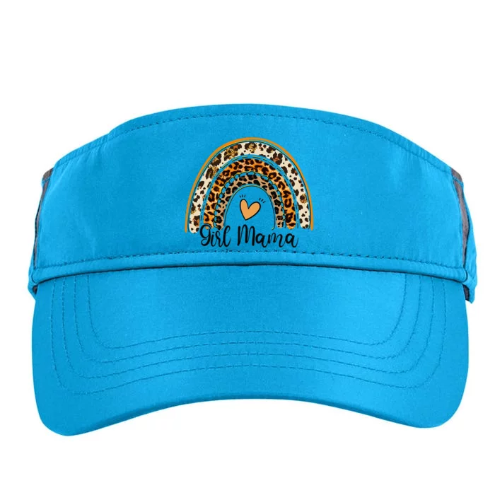 Girl Mama Leopard Cheetah Rainbow Mothers Day Cute Mom Gifts Adult Drive Performance Visor