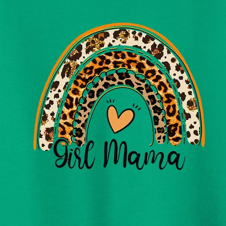 Girl Mama Leopard Cheetah Rainbow Mothers Day Cute Mom Gifts Toddler T-Shirt