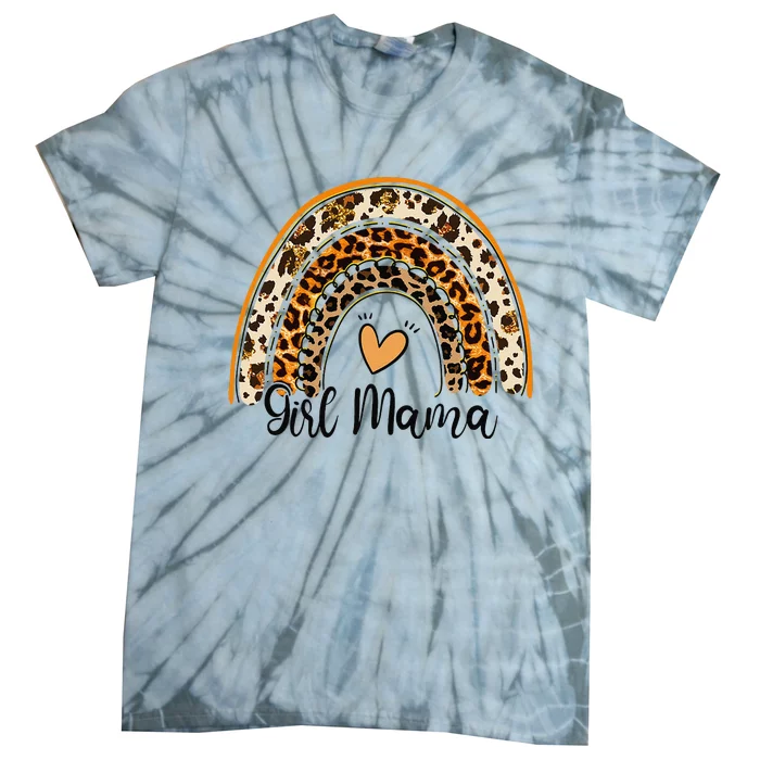 Girl Mama Leopard Cheetah Rainbow Mothers Day Cute Mom Gifts Tie-Dye T-Shirt