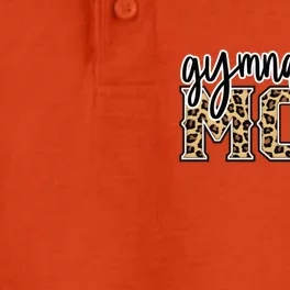 Gymnastics Mom Leopard Print Proud Gymnast Mother Funny Gift Dry Zone Grid Performance Polo