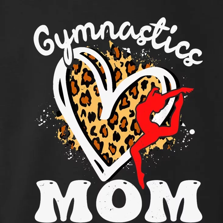 Gymnastics Mom Leopard Heart Gymnast Wo Mother's Day Toddler Hoodie