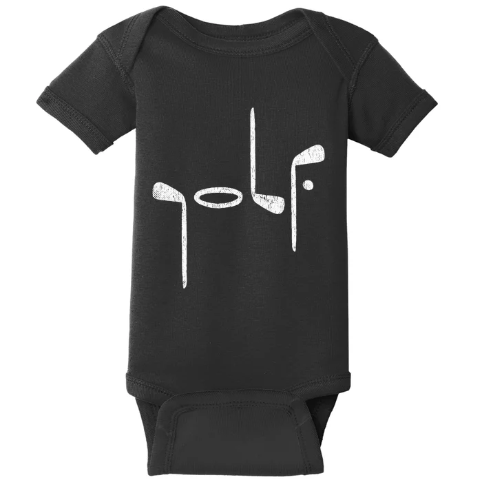 Golf Minimalist Logo Women Golf Fan Golfer Baby Bodysuit