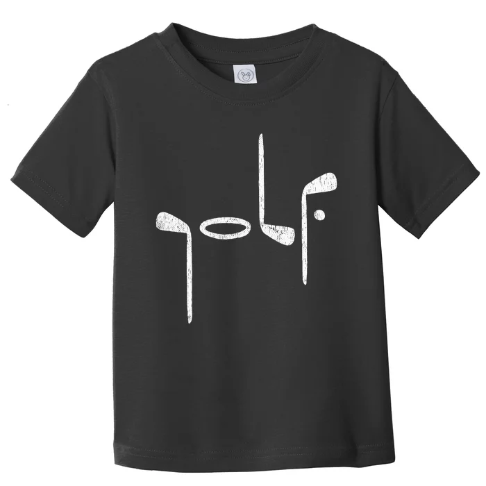 Golf Minimalist Logo Women Golf Fan Golfer Toddler T-Shirt