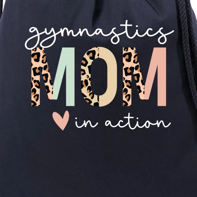 Gymnastics Mom Leopard Meaningful Gift Drawstring Bag