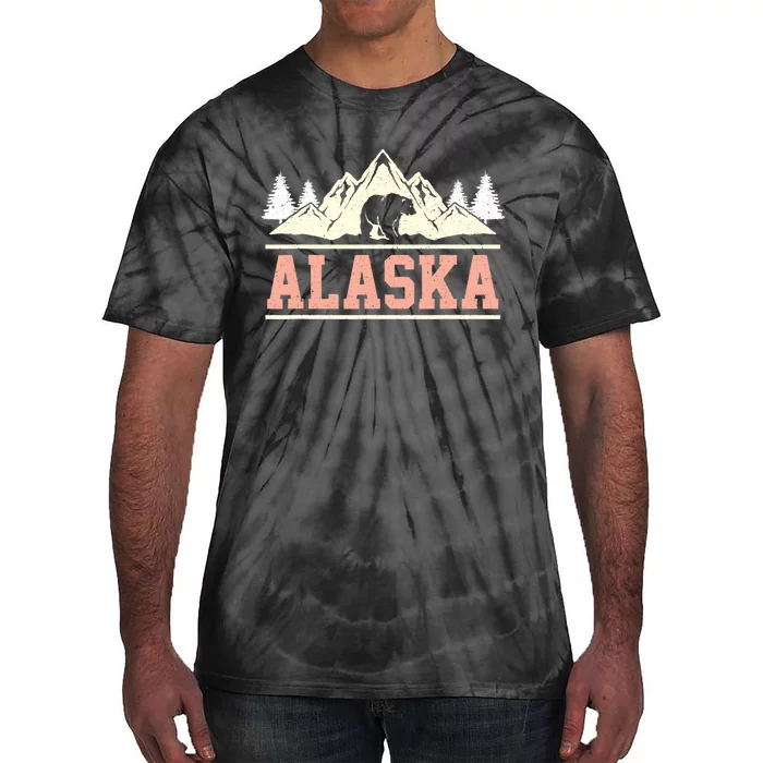 Glacier Mountain Landscape Alaskan Bear Wildlife Alaska Tie-Dye T-Shirt