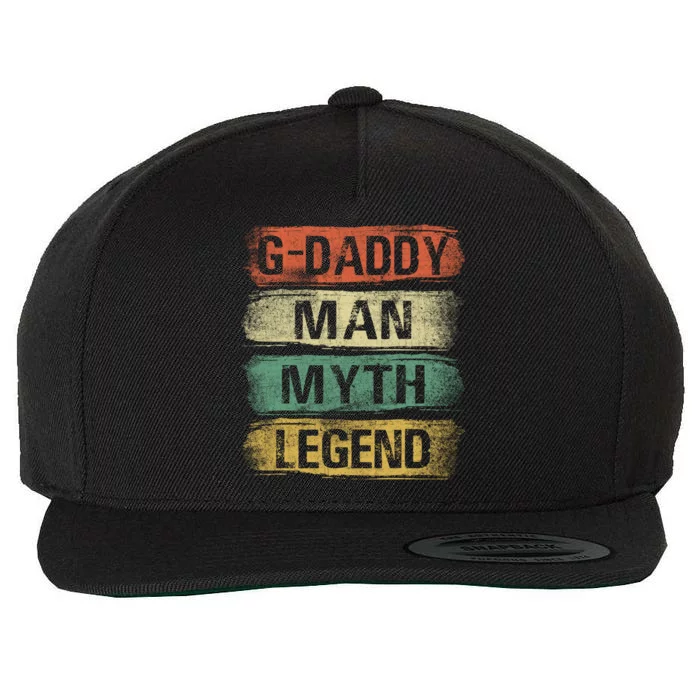 Gdaddy Myth Legend Fathers Day Vintage Gdaddy Gift Wool Snapback Cap