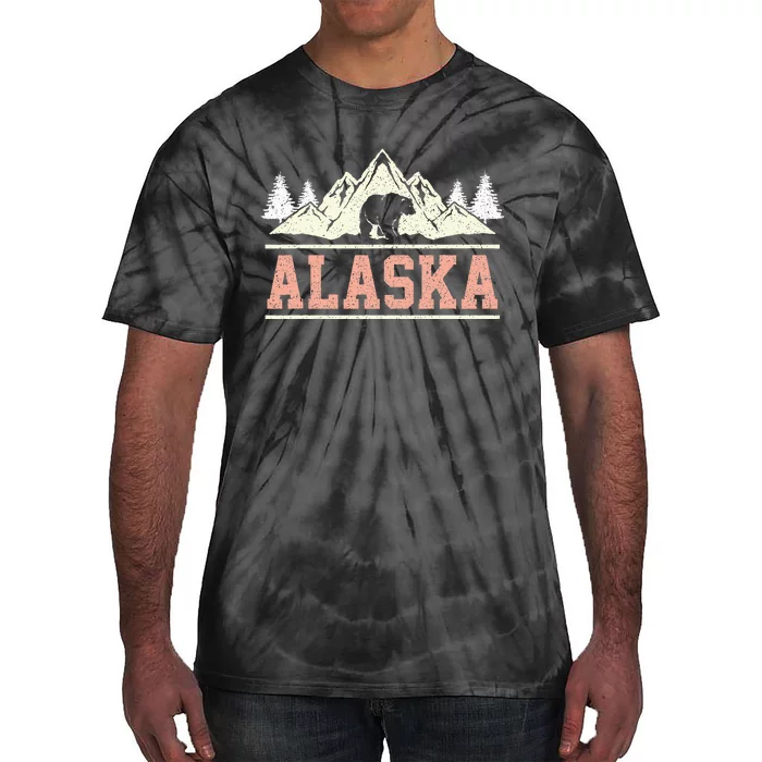 Glacier Mountain Landscape Alaskan Bear Wildlife Alaska Tie-Dye T-Shirt