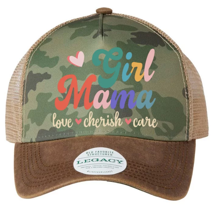 Girl Mama Love Cherish Care Family Legacy Tie Dye Trucker Hat