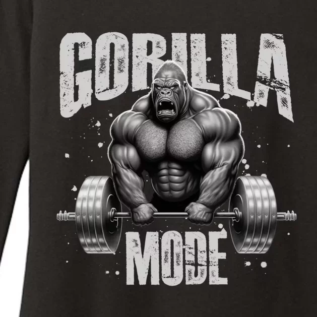 Gorilla Mode Lifting Weights Gym Workout Beast Motivation Meaningful Gift Womens CVC Long Sleeve Shirt