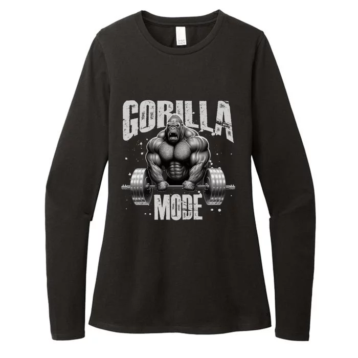 Gorilla Mode Lifting Weights Gym Workout Beast Motivation Meaningful Gift Womens CVC Long Sleeve Shirt