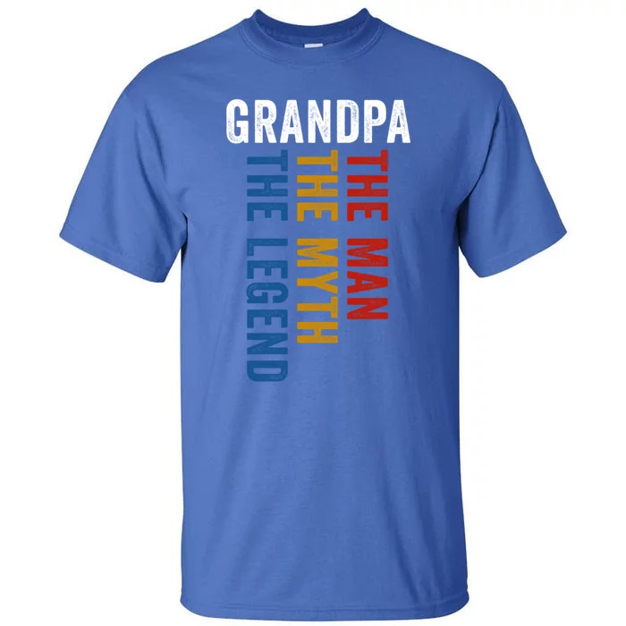 Grandpa Myth Legend Funny Granddad Opa Grandfather Gift Tall T-Shirt