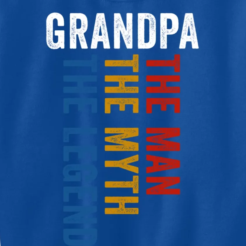 Grandpa Myth Legend Funny Granddad Opa Grandfather Gift Kids Sweatshirt