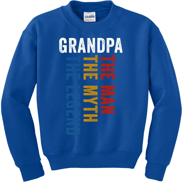 Grandpa Myth Legend Funny Granddad Opa Grandfather Gift Kids Sweatshirt