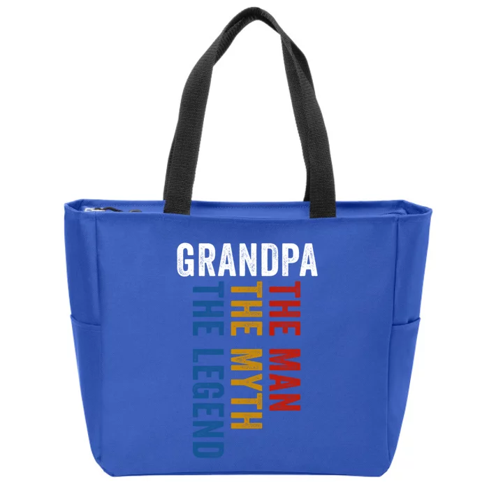 Grandpa Myth Legend Funny Granddad Opa Grandfather Gift Zip Tote Bag