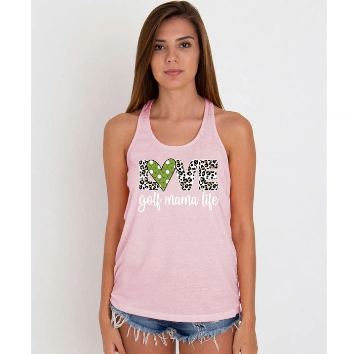 Golf Mama Life Golf Player Mom Of A Golfer Mother Cute Gift Women's Knotted Racerback Tank